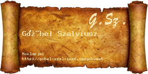 Göbel Szalviusz névjegykártya